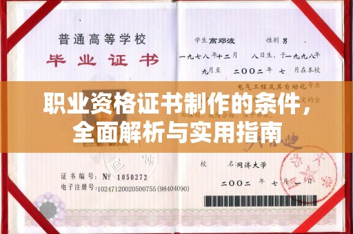 边坝职业资格证书制作的条件，全面解析与实用指南